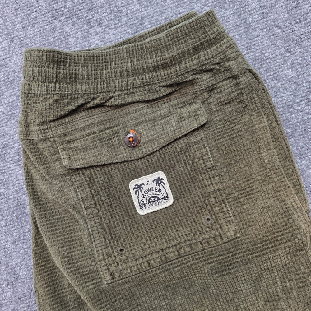 Howler Brothers Bros Men's 34 Pressure Drop Cord Shorts Corduroy Olive Green